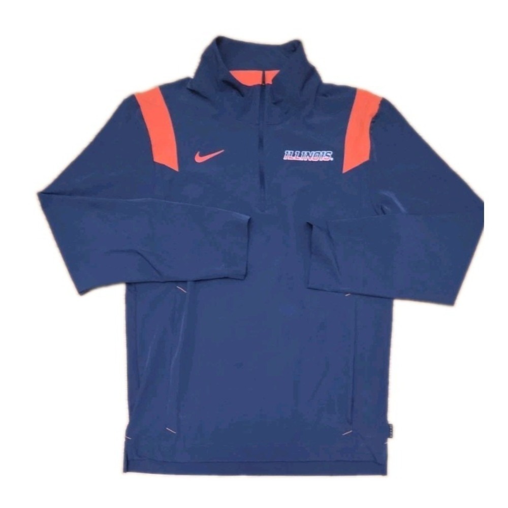 Nike Dri-Fit Mockneck 1/4 Quarter Zip Illinois Fighting Illini Men's Size Small